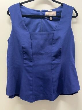 Philosophy blue sleeveless peplum top